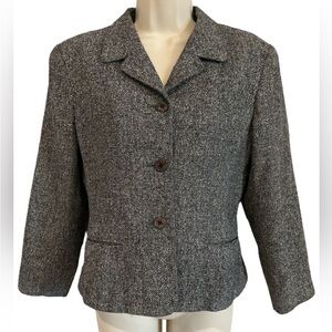 Corbin vintage black with white flecks women's blazer size 8